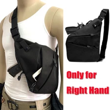 Tactical Sling Pistol Bag Concealed Carry Shoulder Chest EDC Handgun Backpack