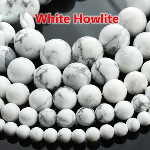 1 Strand Natural Stone Gemstone Rock Round Beads Lot 4mm 6mm 8mm 10mm 12mm - Picture 22 of 52