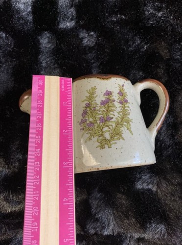 Vintage Takahashi watering can gray speckled pottery Japan pre-owned decor. - Picture 7 of 8