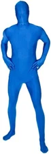 Adult MSUIT Morphsuit Blue Second Skin Body Suit Halloween Costume M - XXL