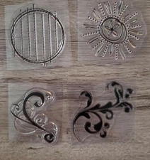 Clear Rubber Stamps - Designs - Lot of 4