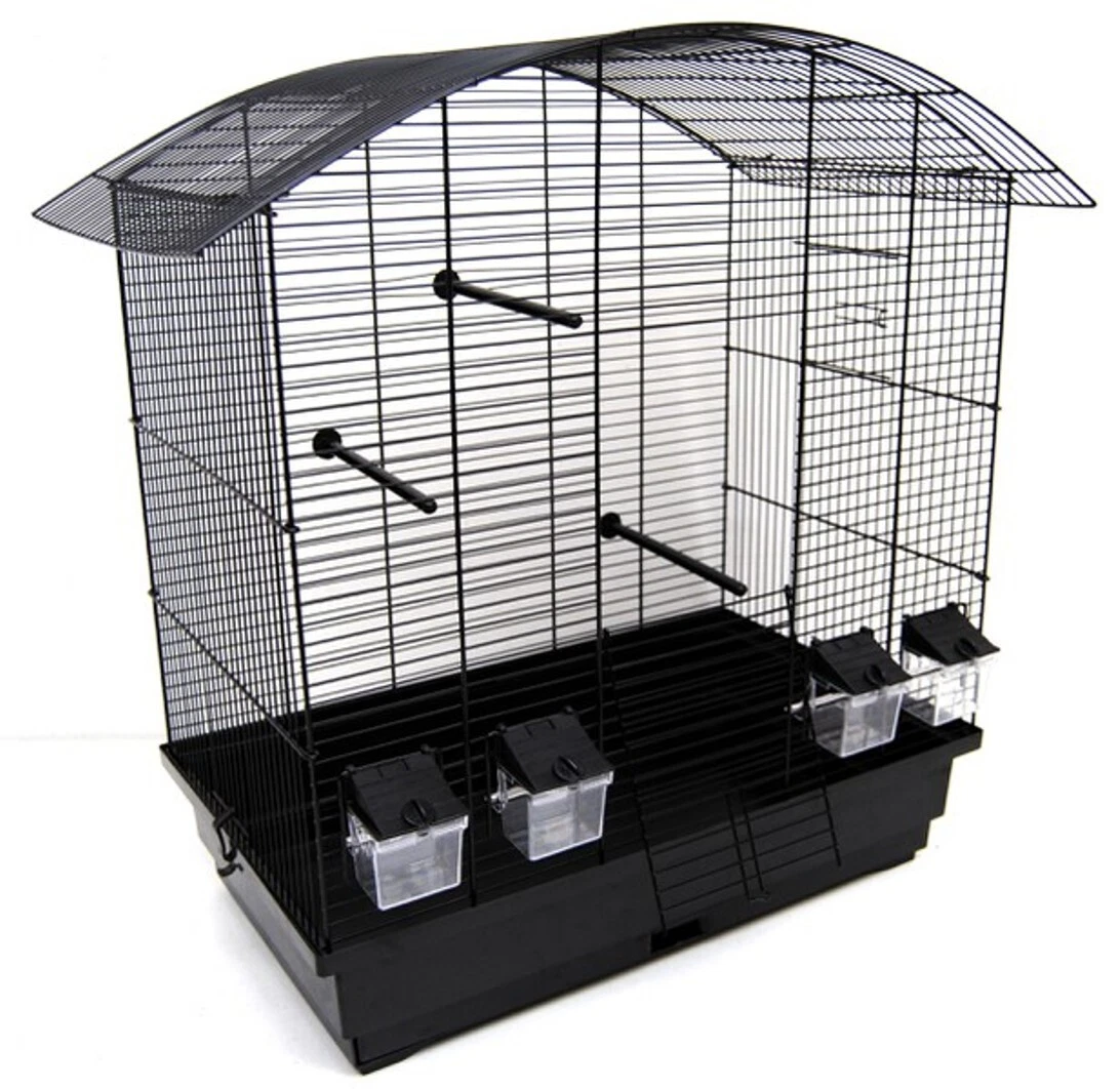 Bird cage for exotic canary parrot black