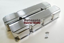 Amc Jeep Fabricate Finned V8 304-360-390-401 Aluminum Valve Cover Polish No-hole