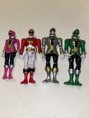 Power Rangers 4.5 inch lot Pink Silver Green Red Mixed Lot