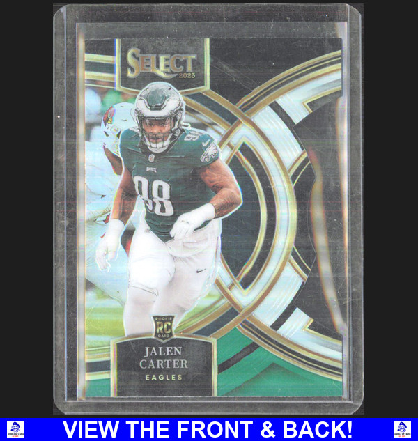 Jalen Carter 2023 Panini Select Black Green Diecut RC PHI Eagles 171