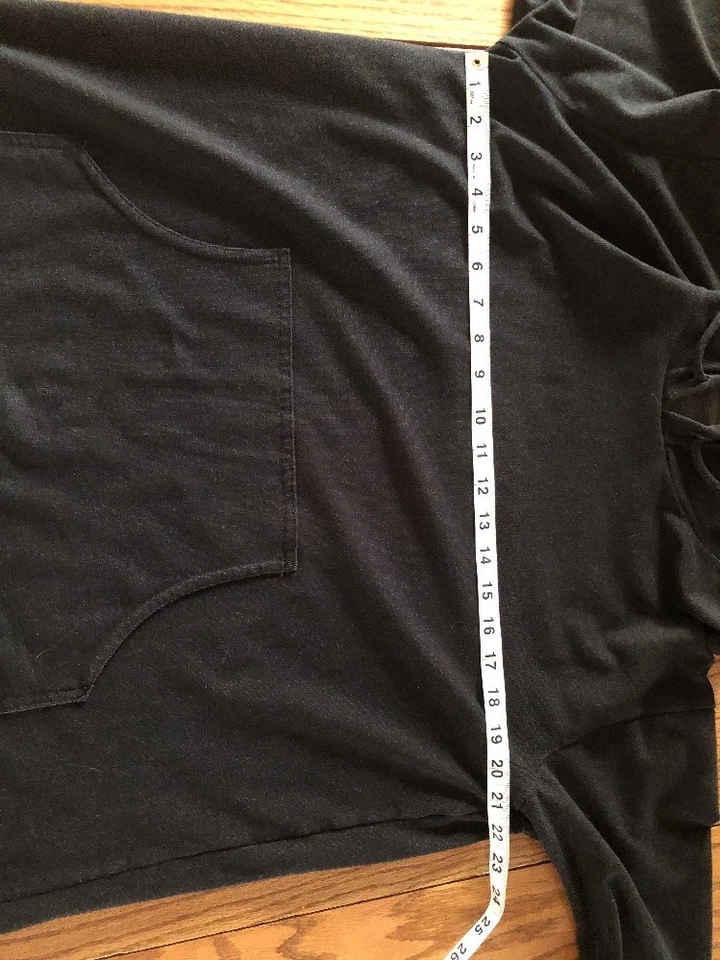 Be Present Yoga Top Sudadera con Capucha Chaqueta Carbón Talla Grande Algodón Orgánico Raro Encontrar Foto 2 de 4