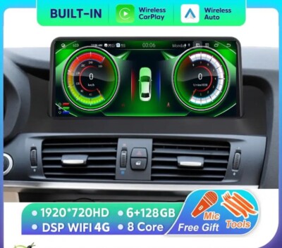 10.25'' Android Carplay For BMW X3 X4 F25 F26 Multimedia Screen Car Video DSP