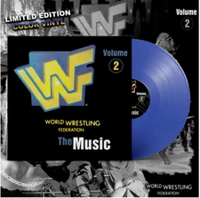 WWF THE MUSIC VOLUME 2 - BLUE Vinyl LP - Too Sweet Merch - New Sealed WWE