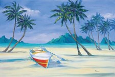 Ceramic Backsplash Tile Mural Beach Scene Seaside Ocean - Archipelago 1
