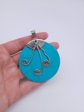 Turquoise With Wire Wrapped Pendant
