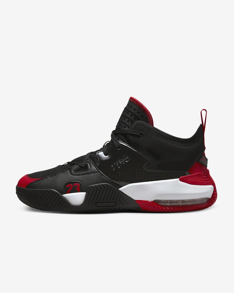 Nike Air Jordan Stay Loyal Shoes Black White University Red
