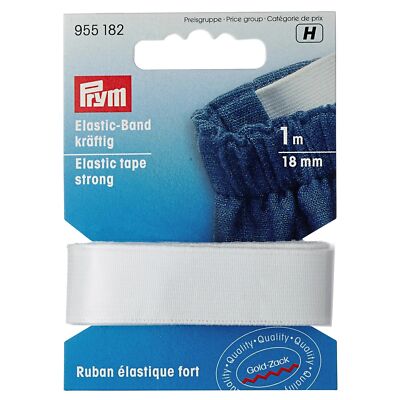 PRYM Elastic-Band kräftig 18 mm weiß