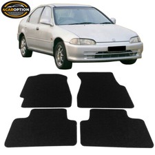 Fits 92-95 Honda Civic Floor Mats Carpet Front Rear Nylon Black 4pc