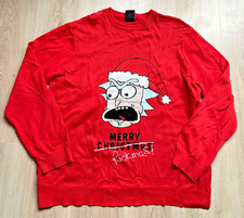 Rick and Morty 3XL Red Merry Rickmas Christmas Jumper Sweater Sweatshirt Festive