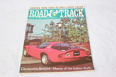 ROAD & TRACK CARROZZERIA BERTONE JUNE 1965 VOL.16 #10 MAGAZINE(DNT #11)  BY-9R
