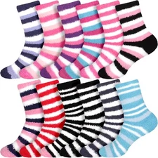 12 Pairs Assorted Super Soft Warm Cozy Home Socks Assortment S2