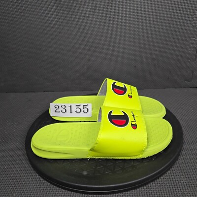 Champion Super Slide Duo Youth Sz 5 Neon Yellow Sandals