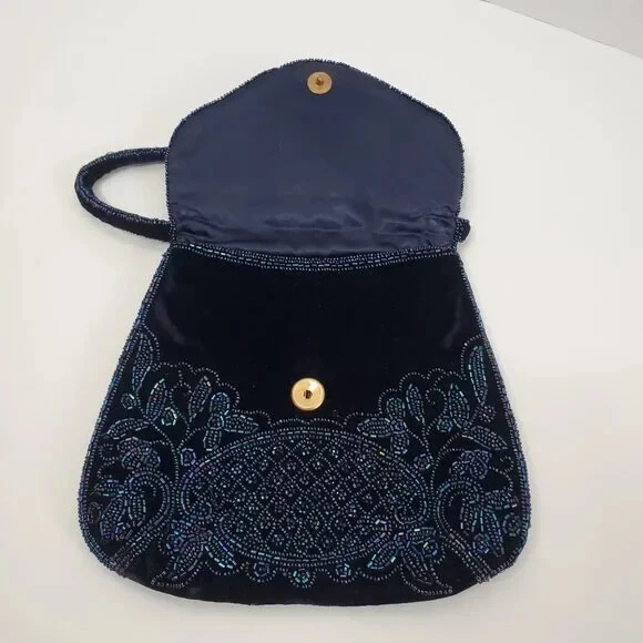 Mini monedero de fiesta vintage/mini monedero con cuentas Foto 4 de 4