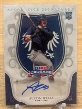 2024 Panini Crusade Austin Wells RC Rookie Auto Yankees
