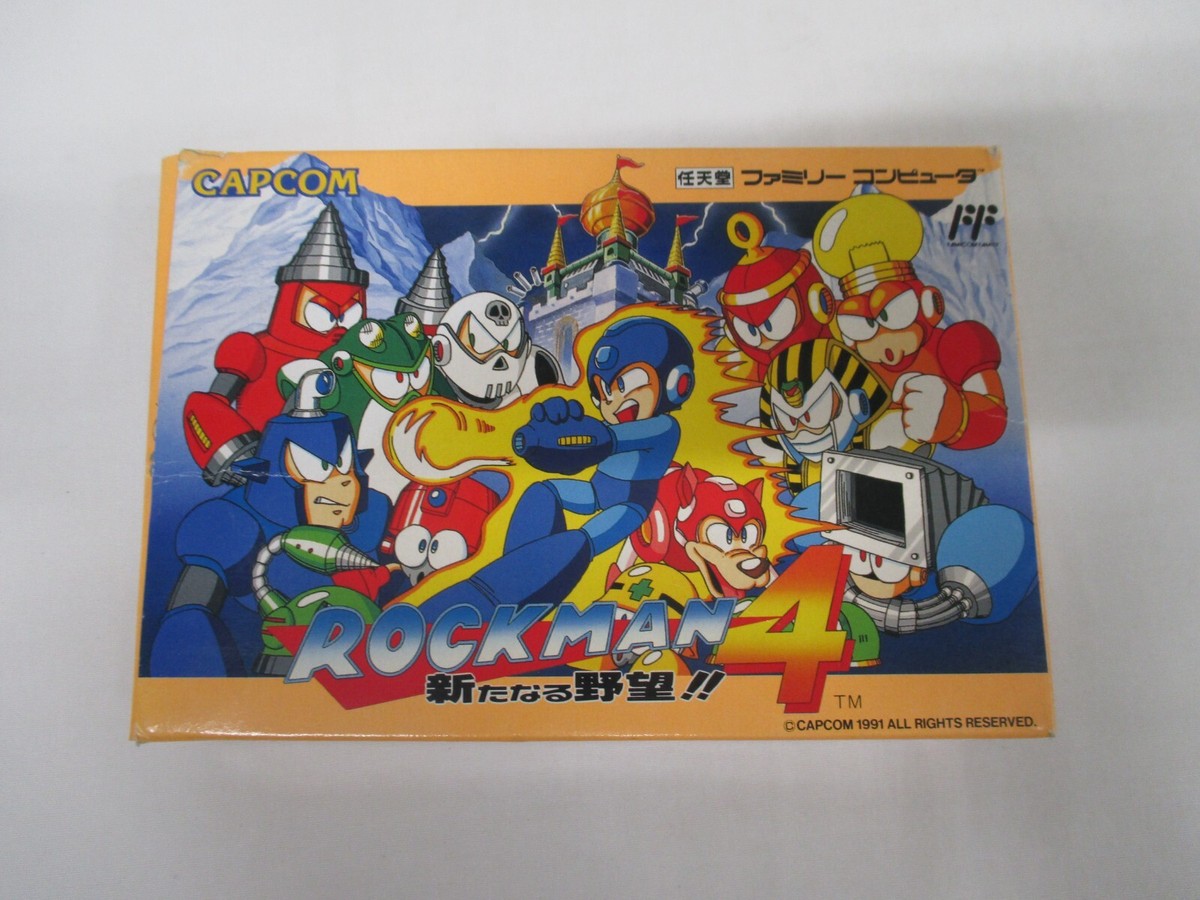 NES -- ROCKMAN 4 / Mega Man 4 -- Action. Box. Famicom, JAPAN Game