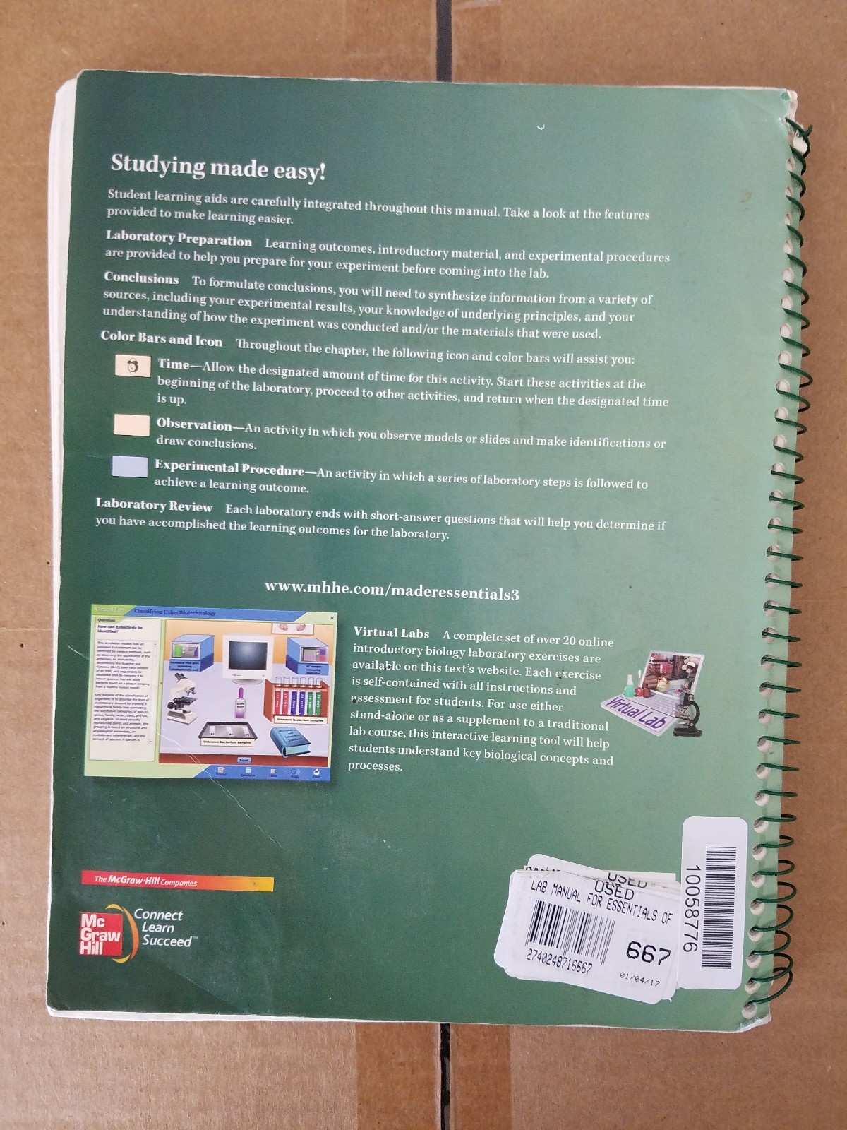 Lab Manual for Essentials of Biology by Sylvia Mader (2011, Paperback) |  eBay