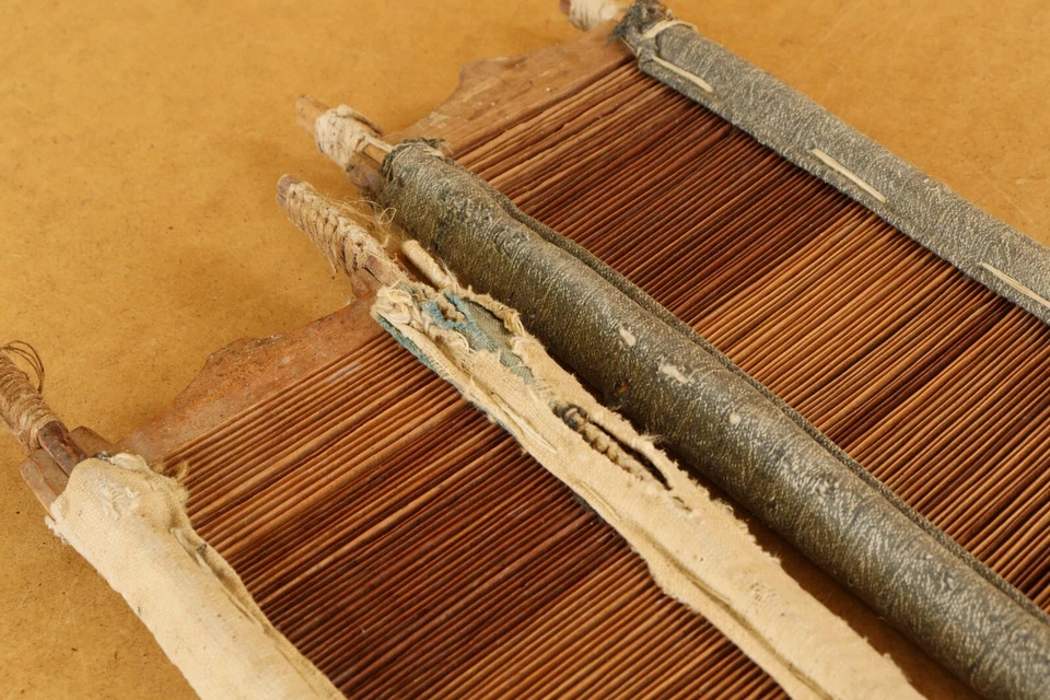 Vintage Decoration Weaving Loom Primitive Antique Wooden Reeds Farmhouse 19th - Image 3 of 4