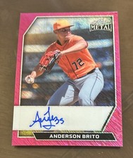 ANDERSON BRITO 2026 Leaf Metal 1950 #50A-AB1 Pink Shimmer Autograph Auto 2/6