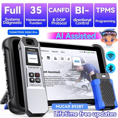 2026 Mucar 892BT AI OBD2 Scanner Diagnostic + THINKTPMS VENU iPRO TPMS Tool