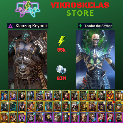 Raid Shadow Legends | Starter acc with Klaazag : 95k energy / 31 Legendary hero