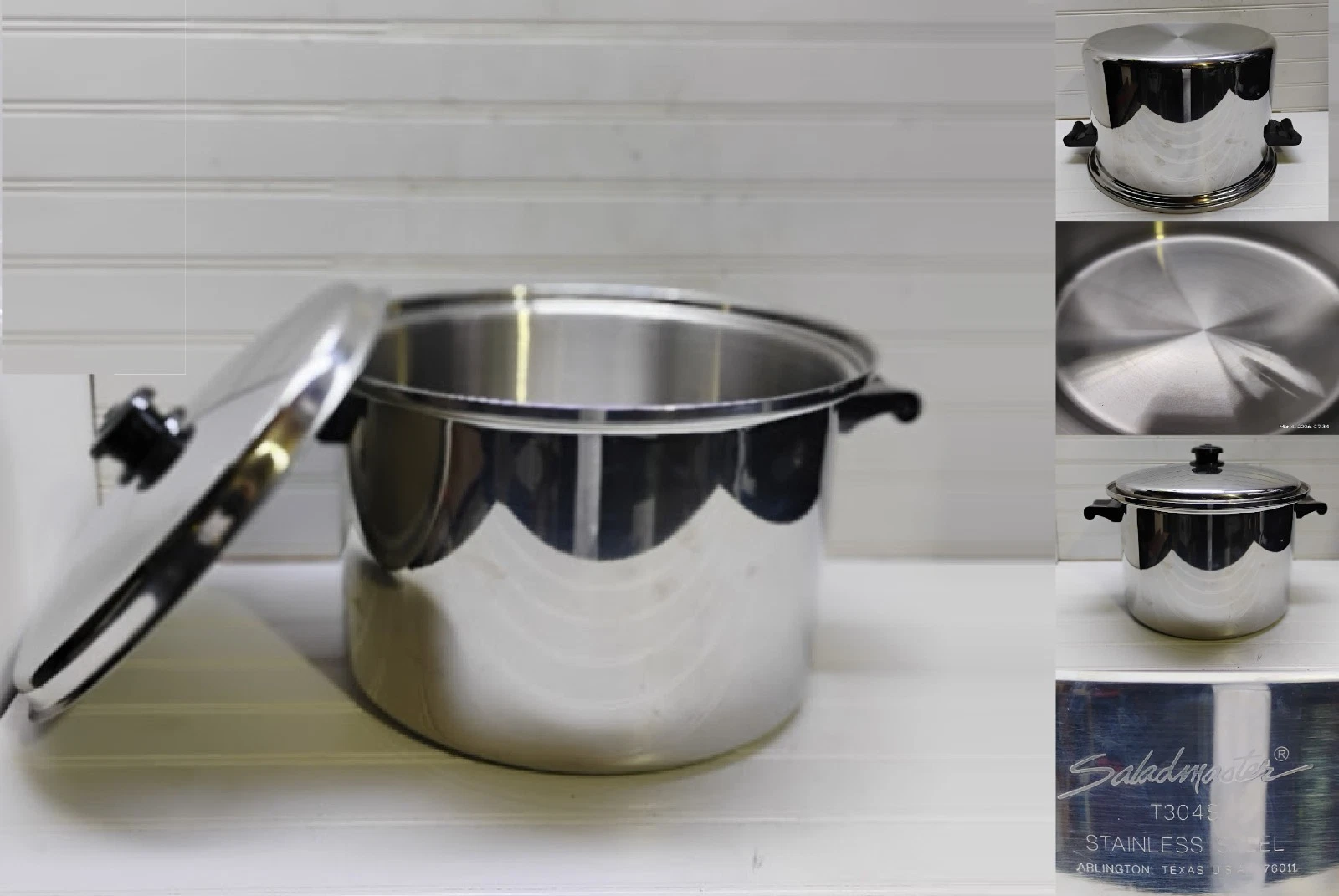 Saladmaster 16 Q Dutch Oven T-304S Surgical Stainless Stockpot Fry Saute Pan Lid