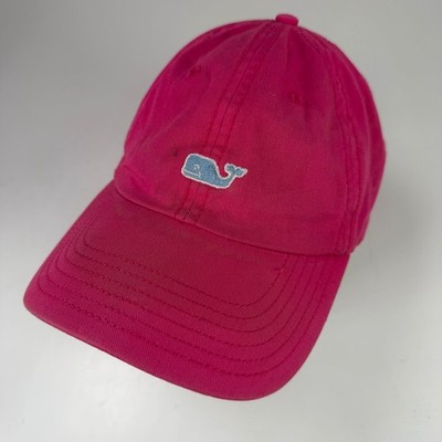 Vineyard Vines Damen Baseball Cap Rosa Verstellbarer Baumwoll Cappy Mit Wal-Logo