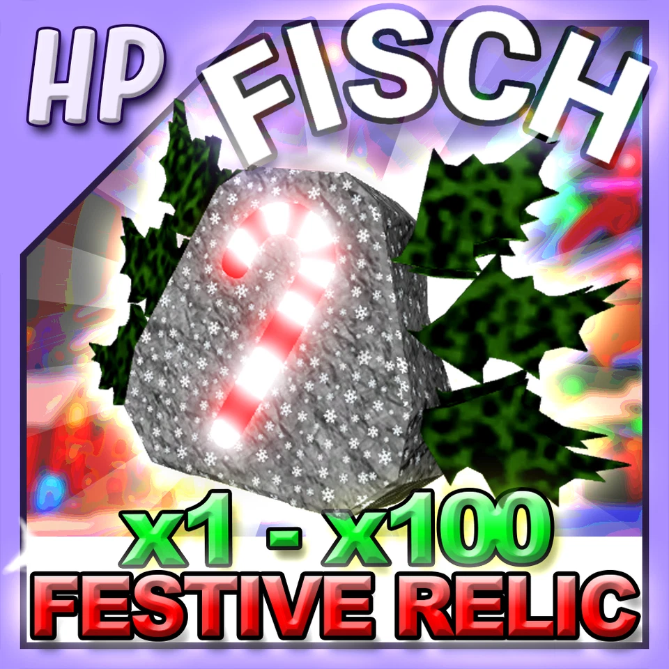 FISCH - FESTIVE ENCHANT RELIC x1 - x100 ❄ [⚡FASTEST DELIVERY⚡] fish/cs/coins/rod