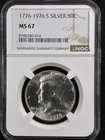 1976-S  50C Kennedy Silver Half Dollar NGC MS67  8700280-014