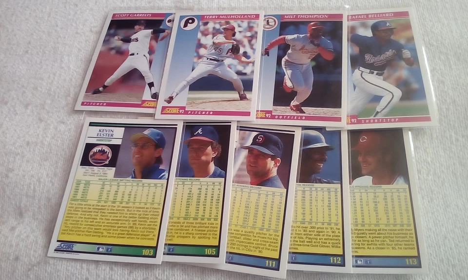 1992 Score Baseball part. set 18-199  Pick cards that you may want/need. - Image 2 of 4