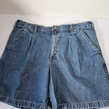 Vintage 80s FADED GLORY MEN'S DENIM SHORTS/JORTS With Pleats RELAXED FIT SZ 40