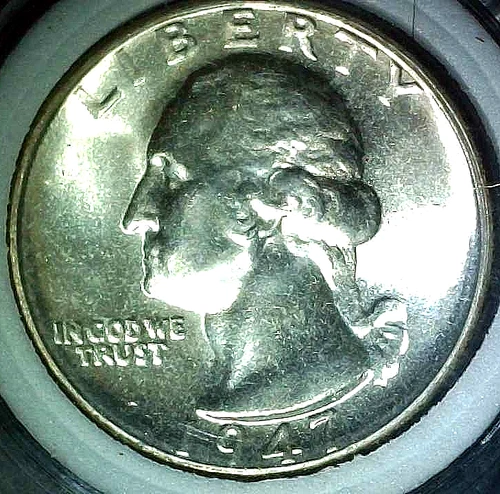 1947s Silver Washington Quarter RPM+ look hard Nice!