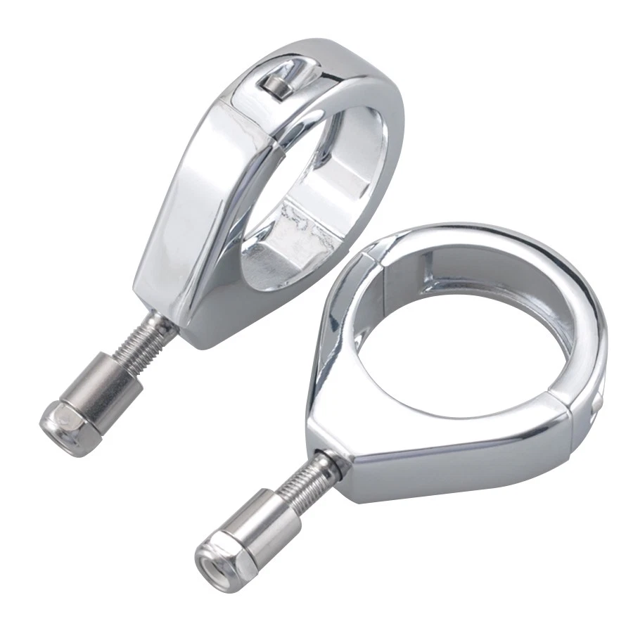 49mm Turn Signal Fork Tubes Relocation Mount Bracket Fork Clamp For Harley Dyna - Image 4 of 4