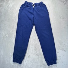 Hanna Andersson Tapered Sweatpants Unisex Kids 12 Blue French Terry Drawstring