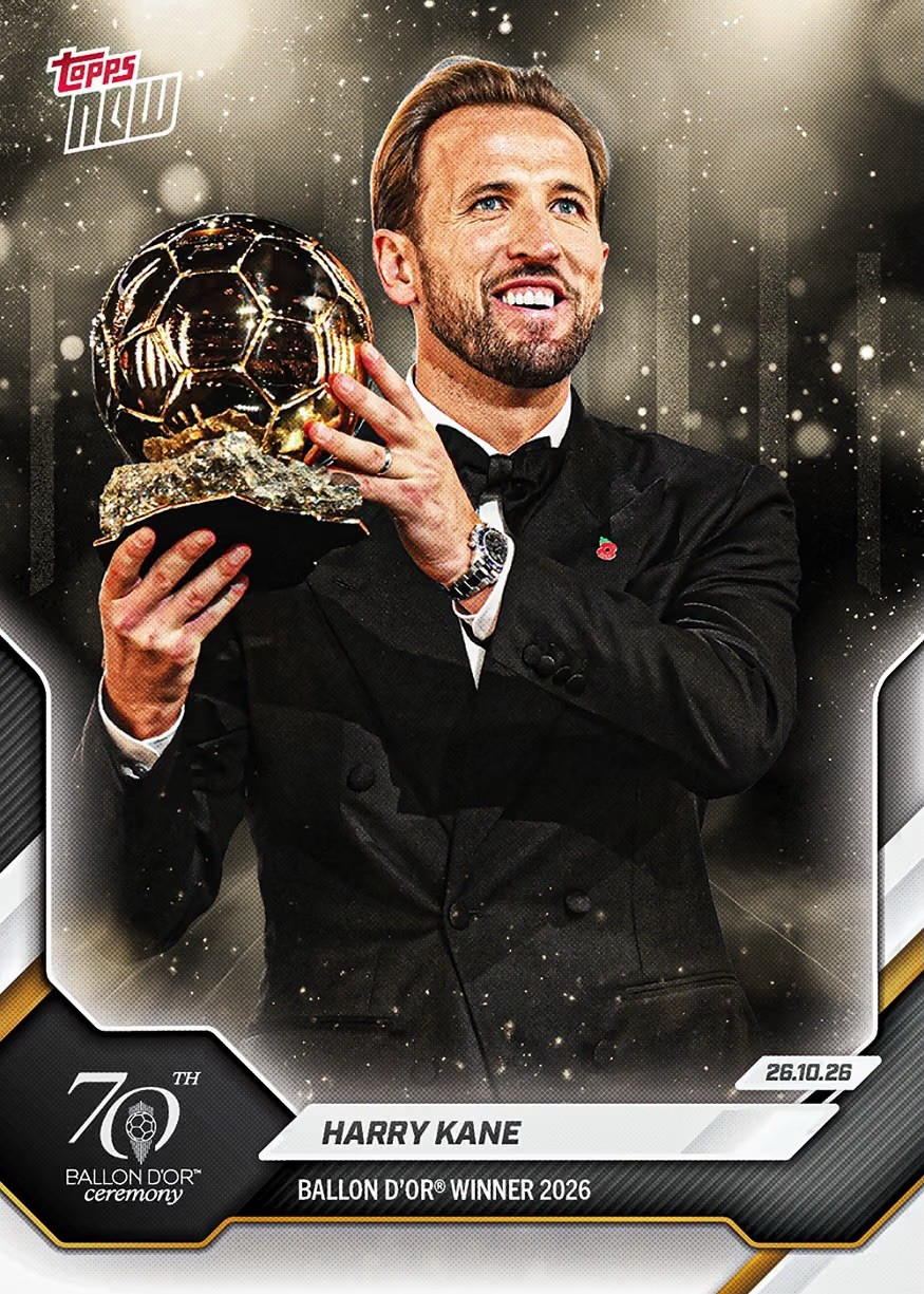 Harry Kane Winner - 2026 Ballon d'Or Topps NOW - Card 1 Presale
