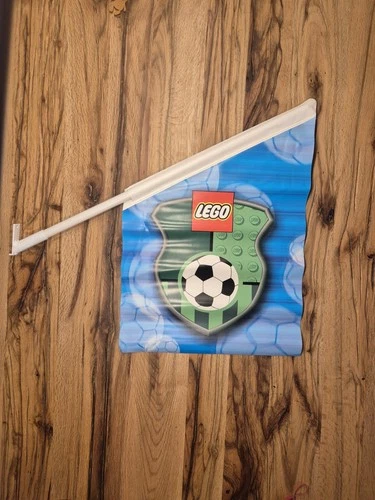 LEGO Display Flag Vinyl Soccer with Bracket Mount RARE Vintage Promotion