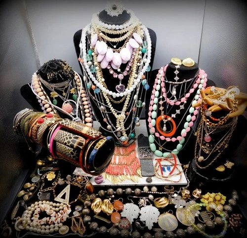 Vintage & now Huge Estate Costume Jewelry Lot 925 Sterling 3 PCS. Monet Napier