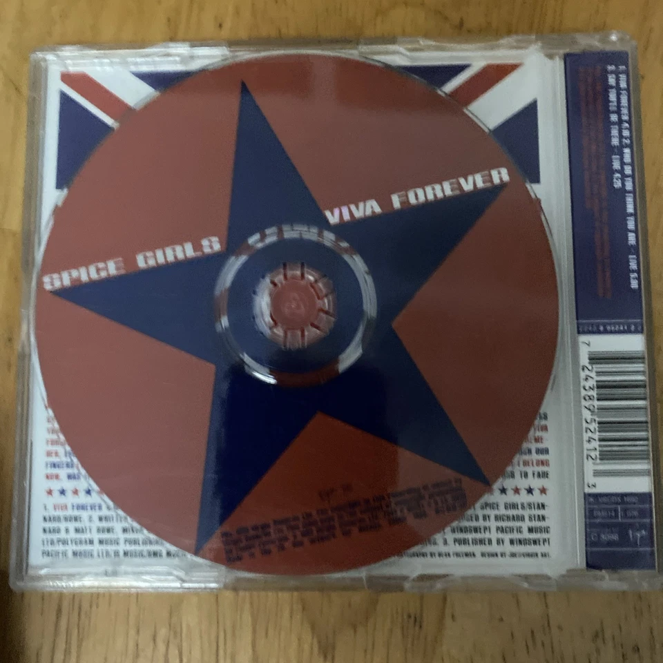 Spice Girls Viva Forever EU Import 3 Track CD W/ Mini Poster! 1998 Virgin Recs. Foto 3 de 4