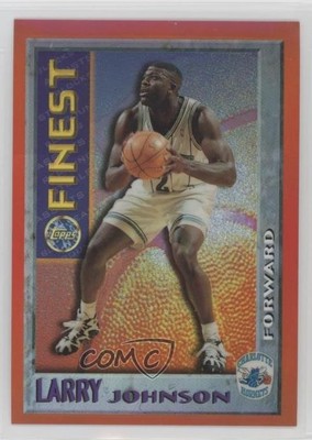 1995-96 Topps Finest Mystery Test Issue Border Refractor Larry Johnson #M13
