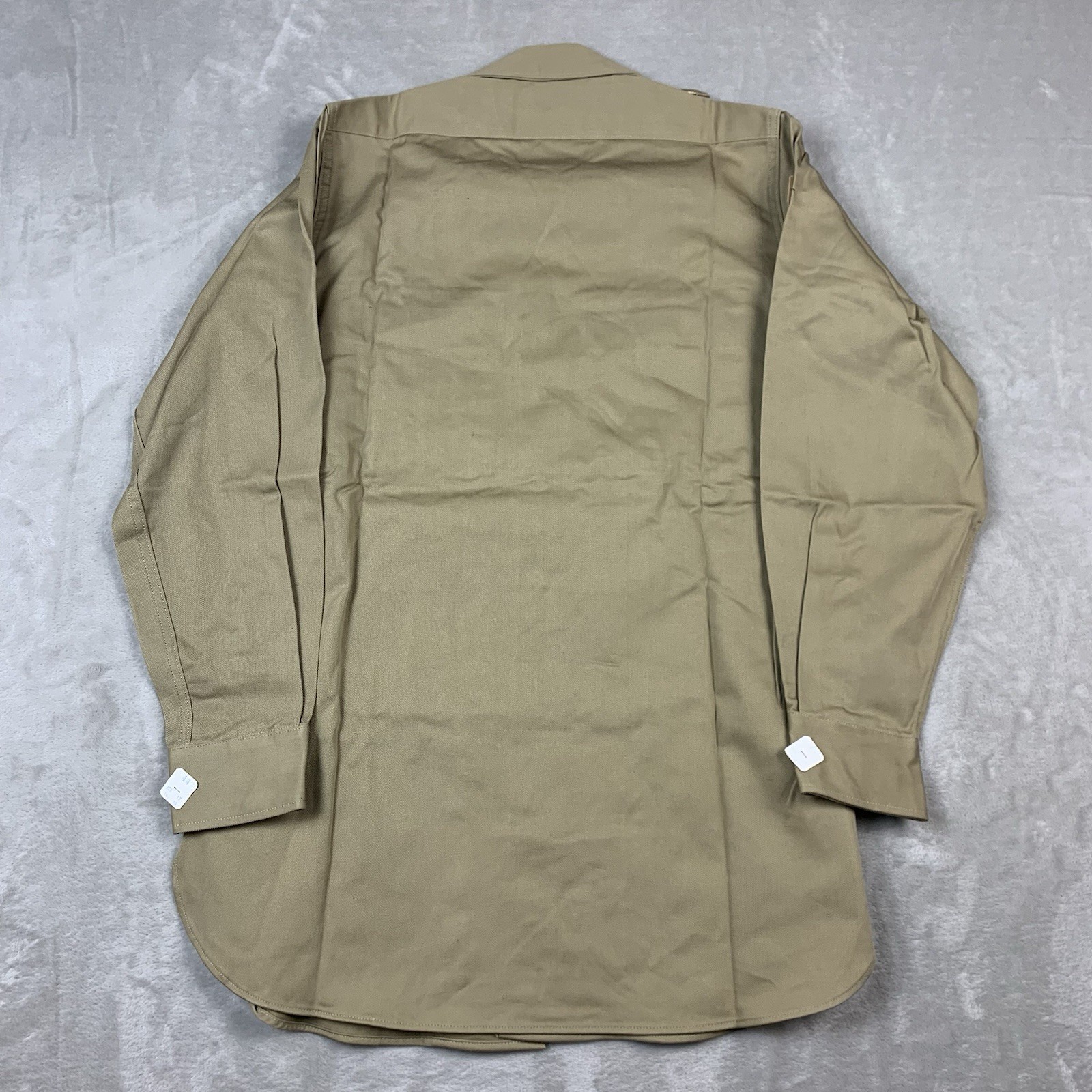40s US Military Shirt 14.5x33 Khaki WW2 New Old Stock Philadelphia Quartermaster