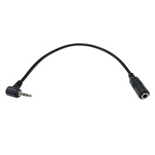 Callez 3.5mm Female to 2.5mm Male Headphone Adapter Cable small, Black