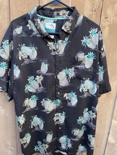 Tommy Bahama Island Modern Fit Pineapples Design Hawaiian SILK Camp Shirt XL