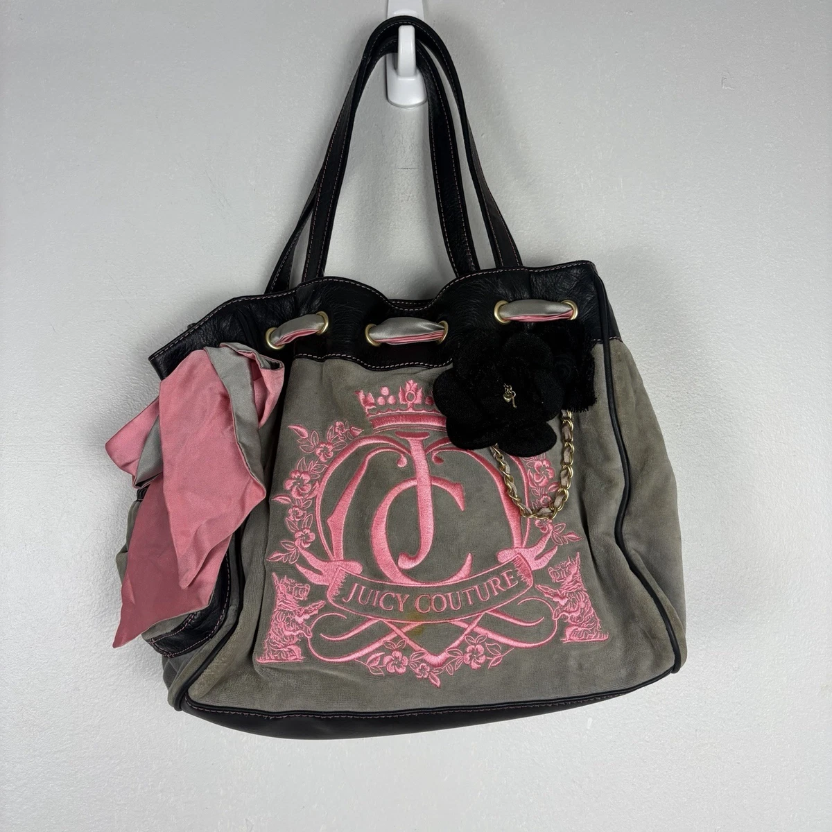 00sY2K JuicyCouture embroidered tote bag juicycoutureバッグ バッグ