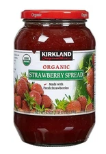 New Kirkland Signaturee Organic Strawberry Spread - 42 Ounce Glass Bottle, Sweet