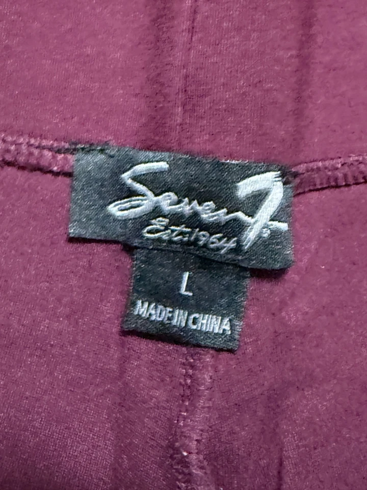 Calça Seven7, Feminina Tamanho Grande, Roxa, Leggings, Puxador, Tornozelo, Cintura Média - Imagem 4 de 4