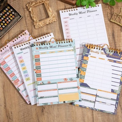 Meal Preparation Journal Pad Notebook With Tear Off Pages And Spirals Binding